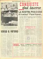 Conquiste del Lavoro del 08/01/1955 N. 1 Anno 8