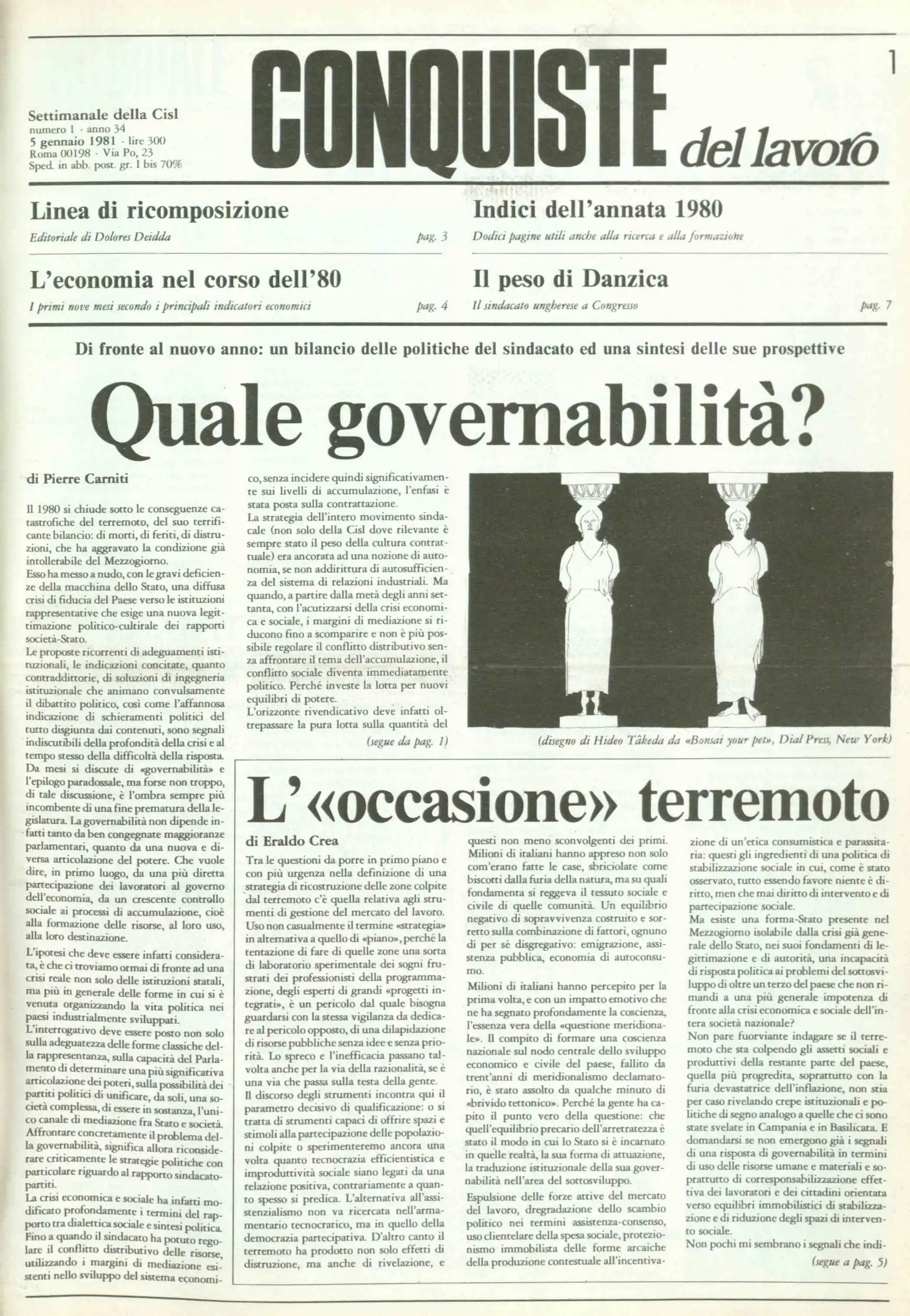 Conquiste del Lavoro del 05/01/1981 N. 1 Anno 34