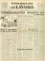 Conquiste del Lavoro del 15/01/1950 N. 2 Anno 3
