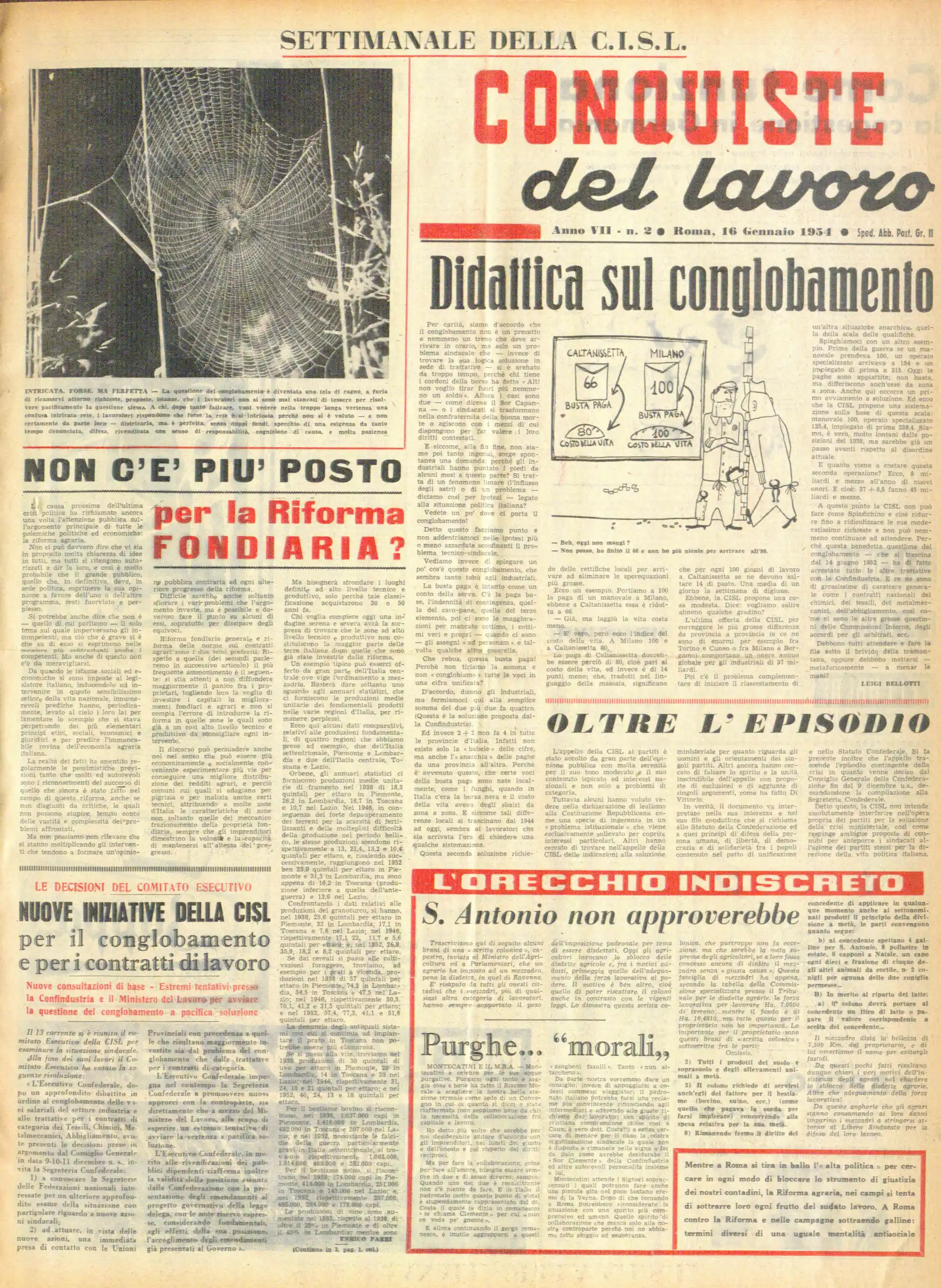 Conquiste del Lavoro del 16/01/1954 N. 2 Anno 7