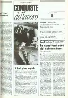 Conquiste del Lavoro del 04/02/1985 N. 5 Anno 38