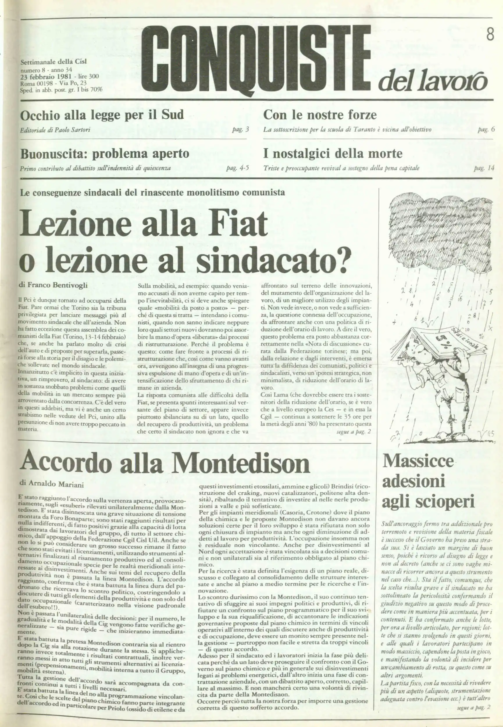 Conquiste del Lavoro del 23/02/1981 N. 8 Anno 34
