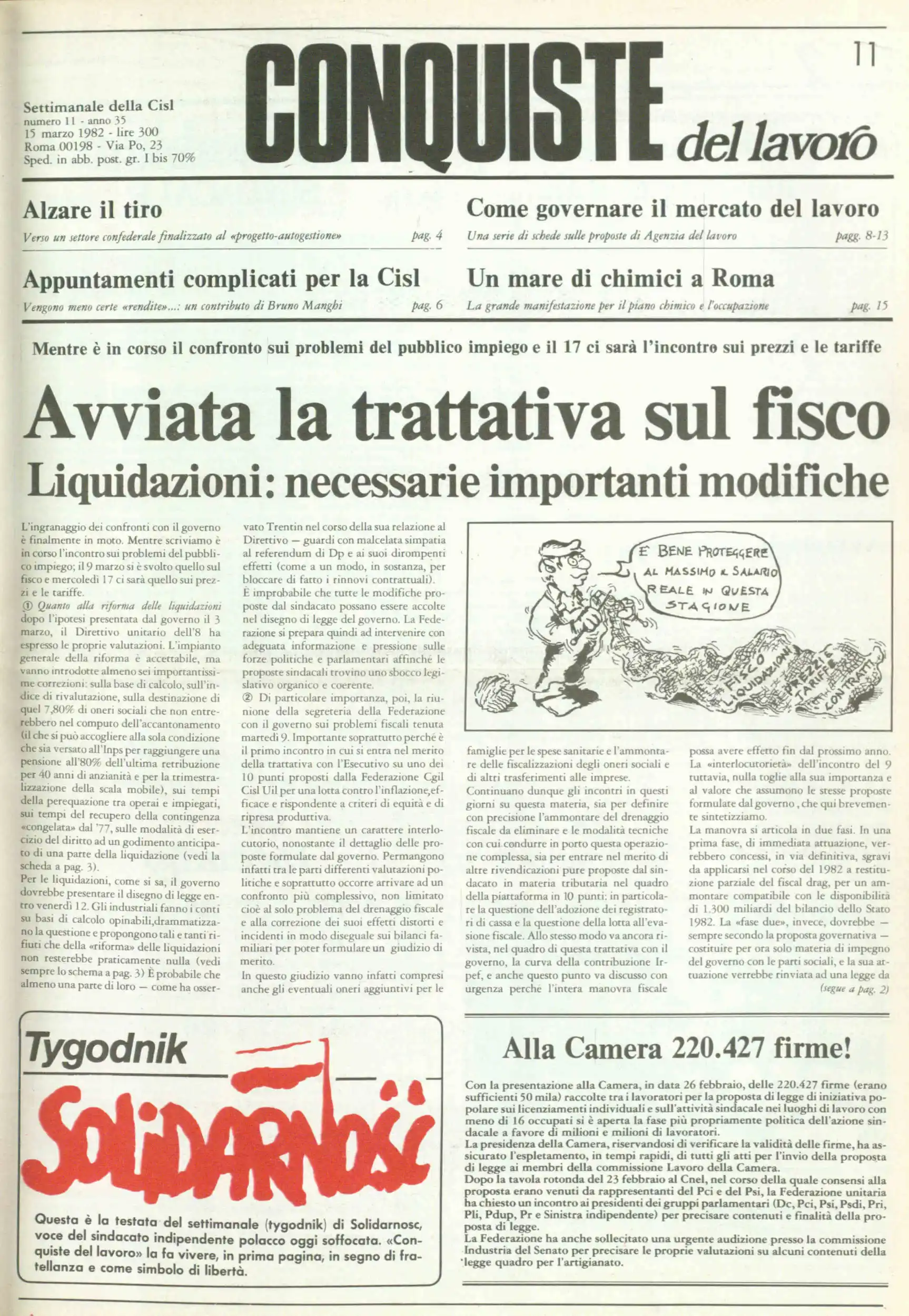 Conquiste del Lavoro del 15/03/1982 N. 11 Anno 35