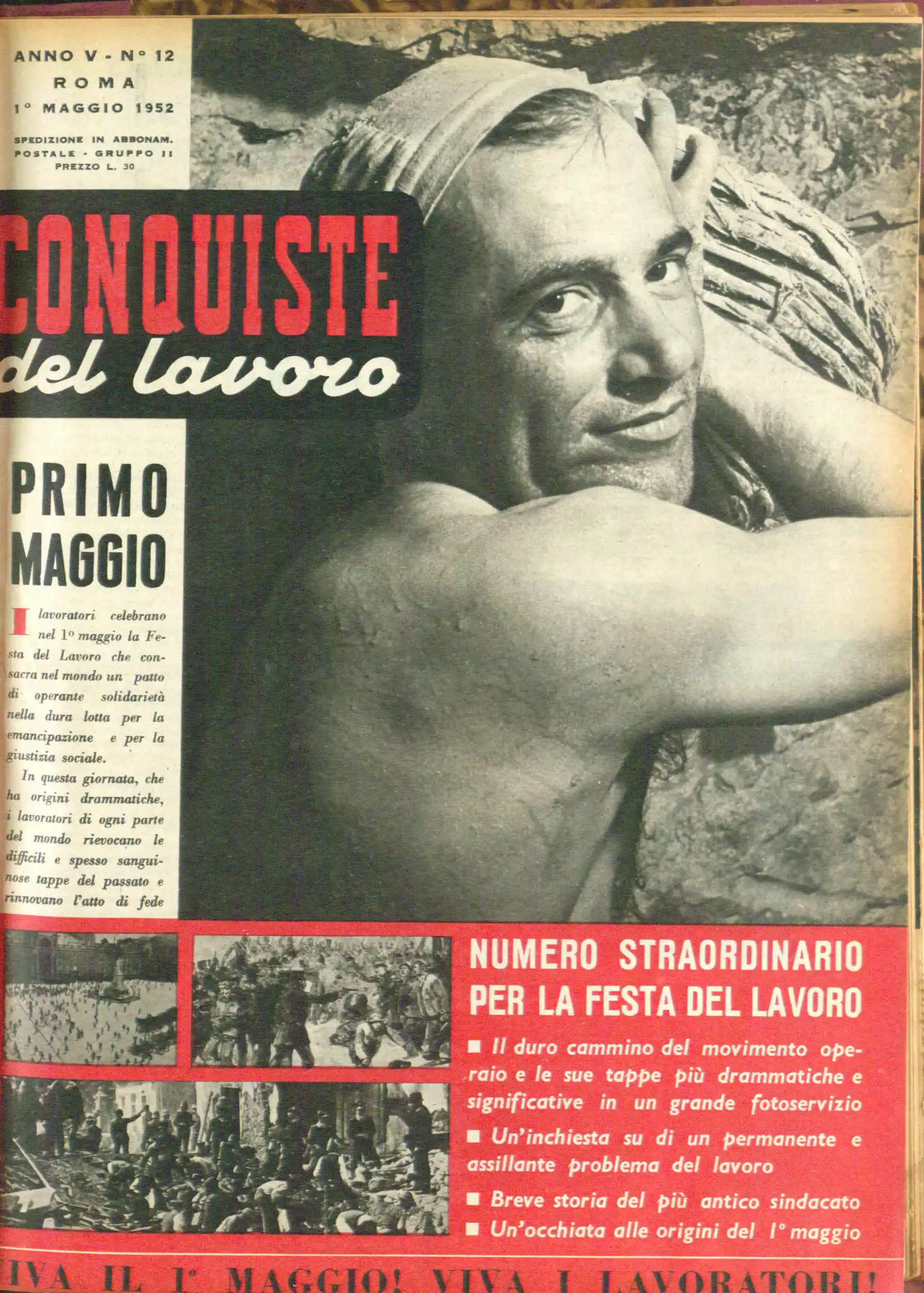 Conquiste del Lavoro del 01/05/1952 N. 12 Anno 5