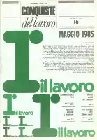 Conquiste del Lavoro del 22/04/1985 N. 16 Anno 38