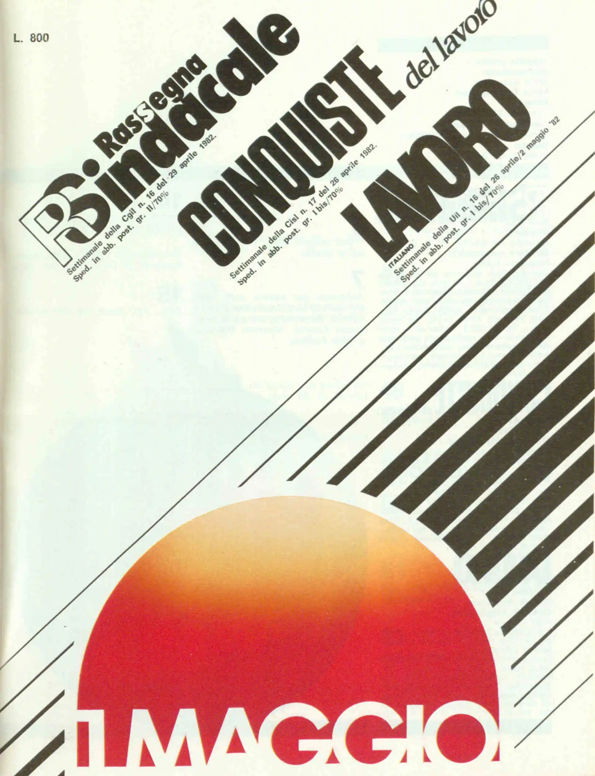 Conquiste del Lavoro del 26/04/1982 N. 17 Anno 35