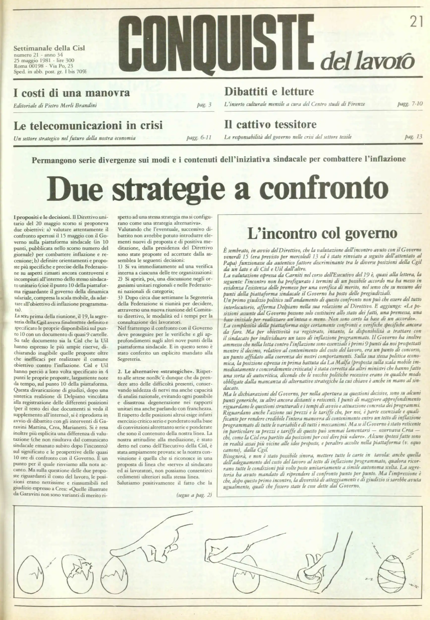 Conquiste del Lavoro del 25/05/1981 N. 21 Anno 34