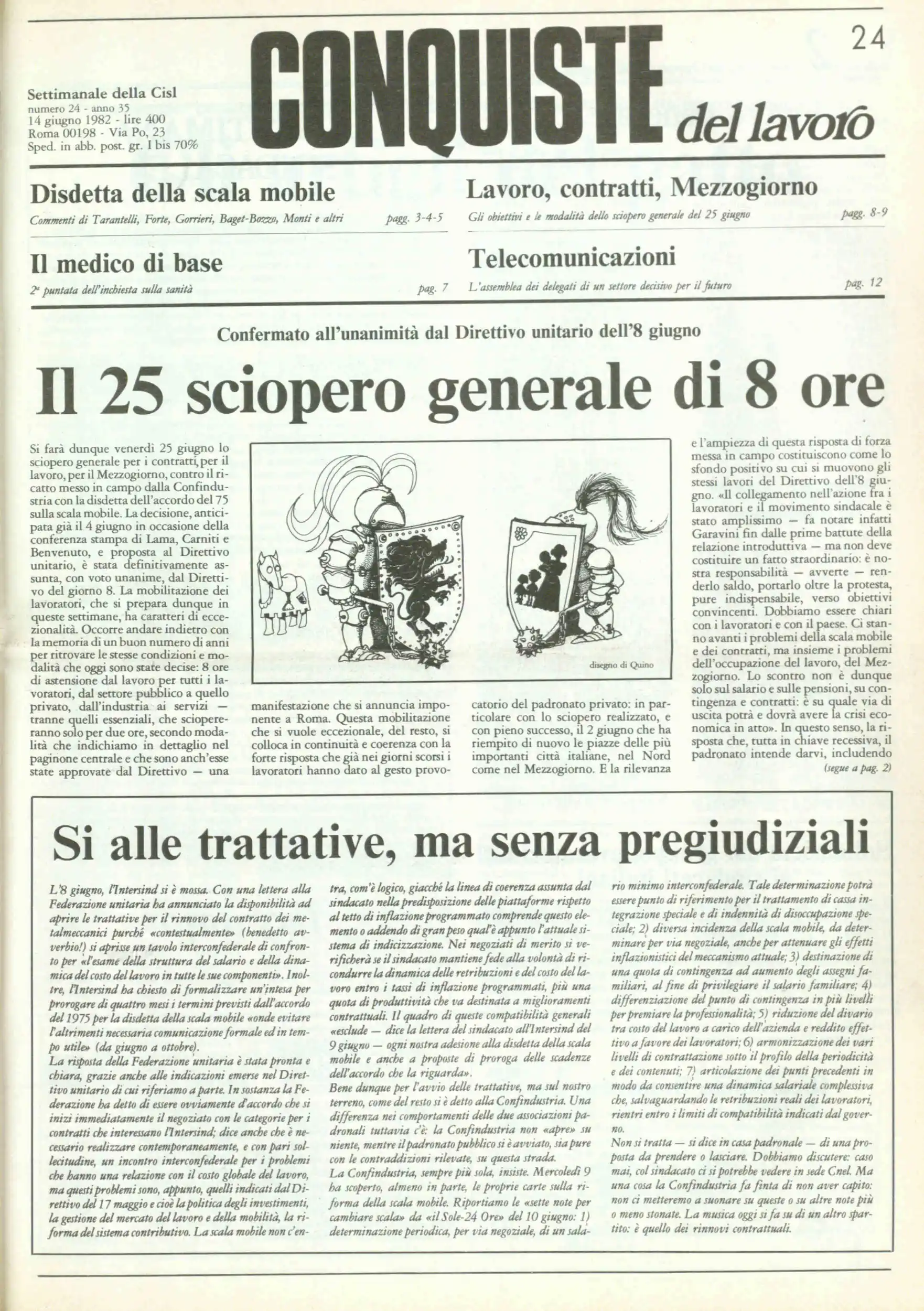 Conquiste del Lavoro del 14/06/1982 N. 24 Anno 35