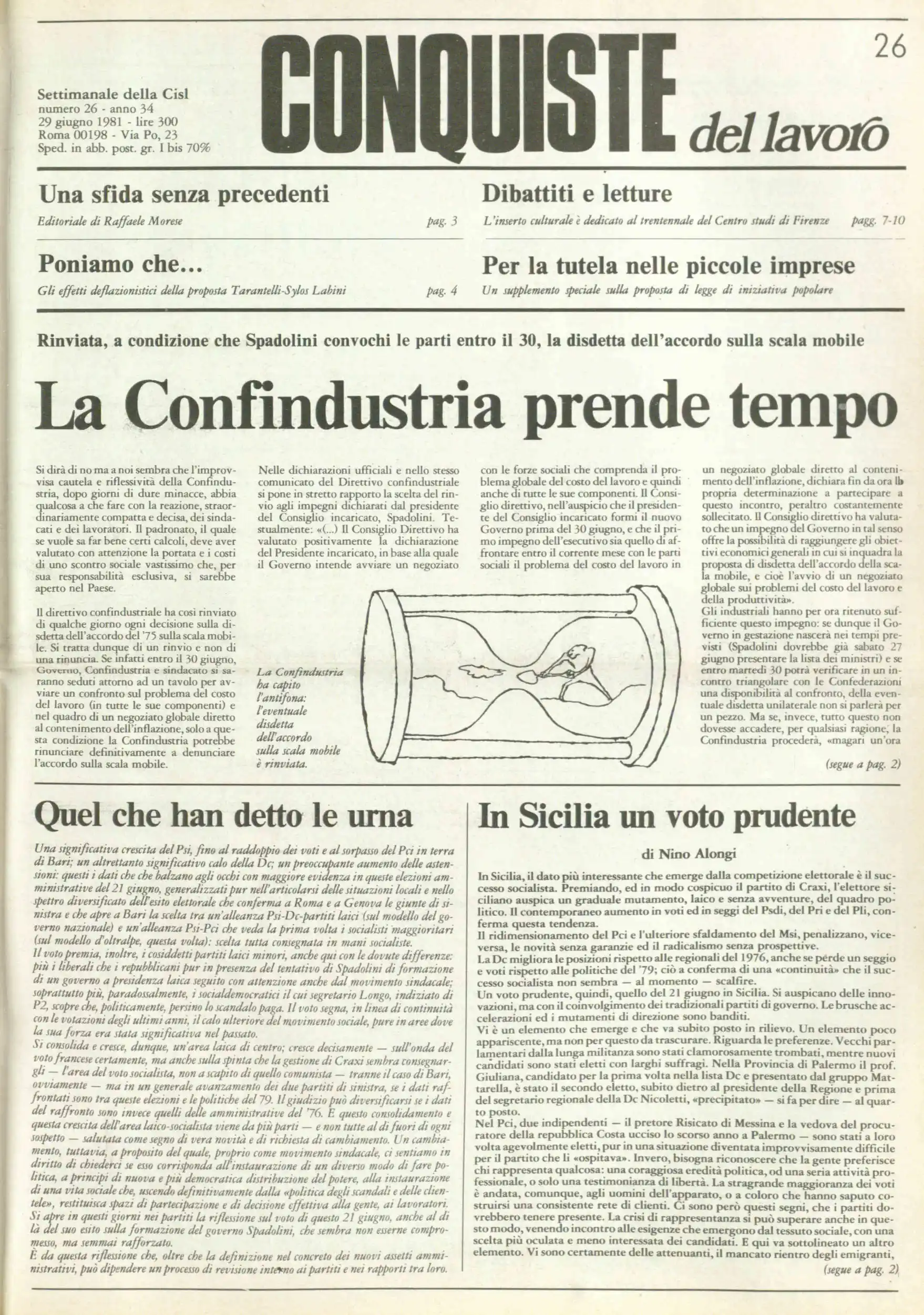 Conquiste del Lavoro del 29/06/1981 N. 26 Anno 34