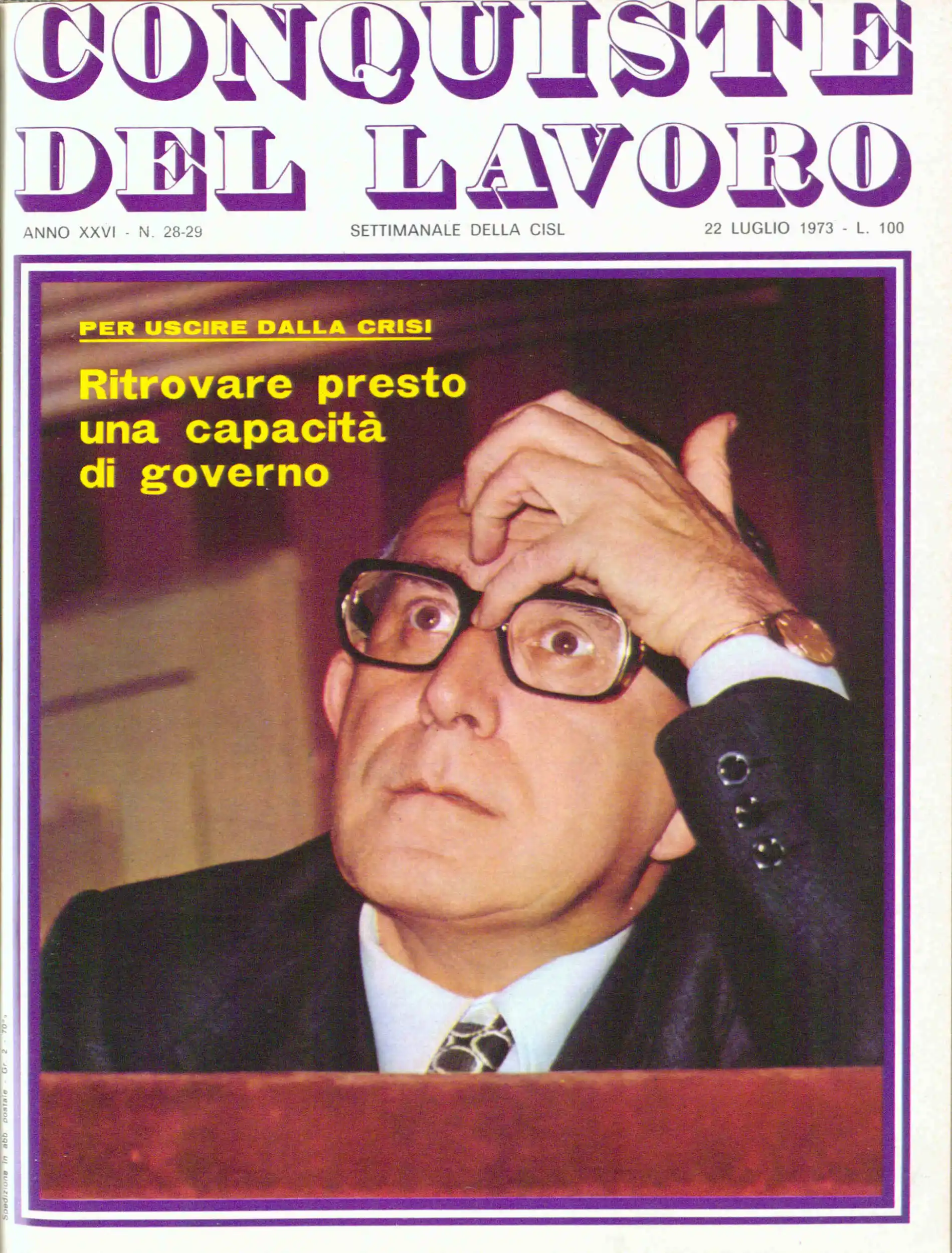Conquiste del Lavoro del 20/07/1973 N. 28-29 Anno 26