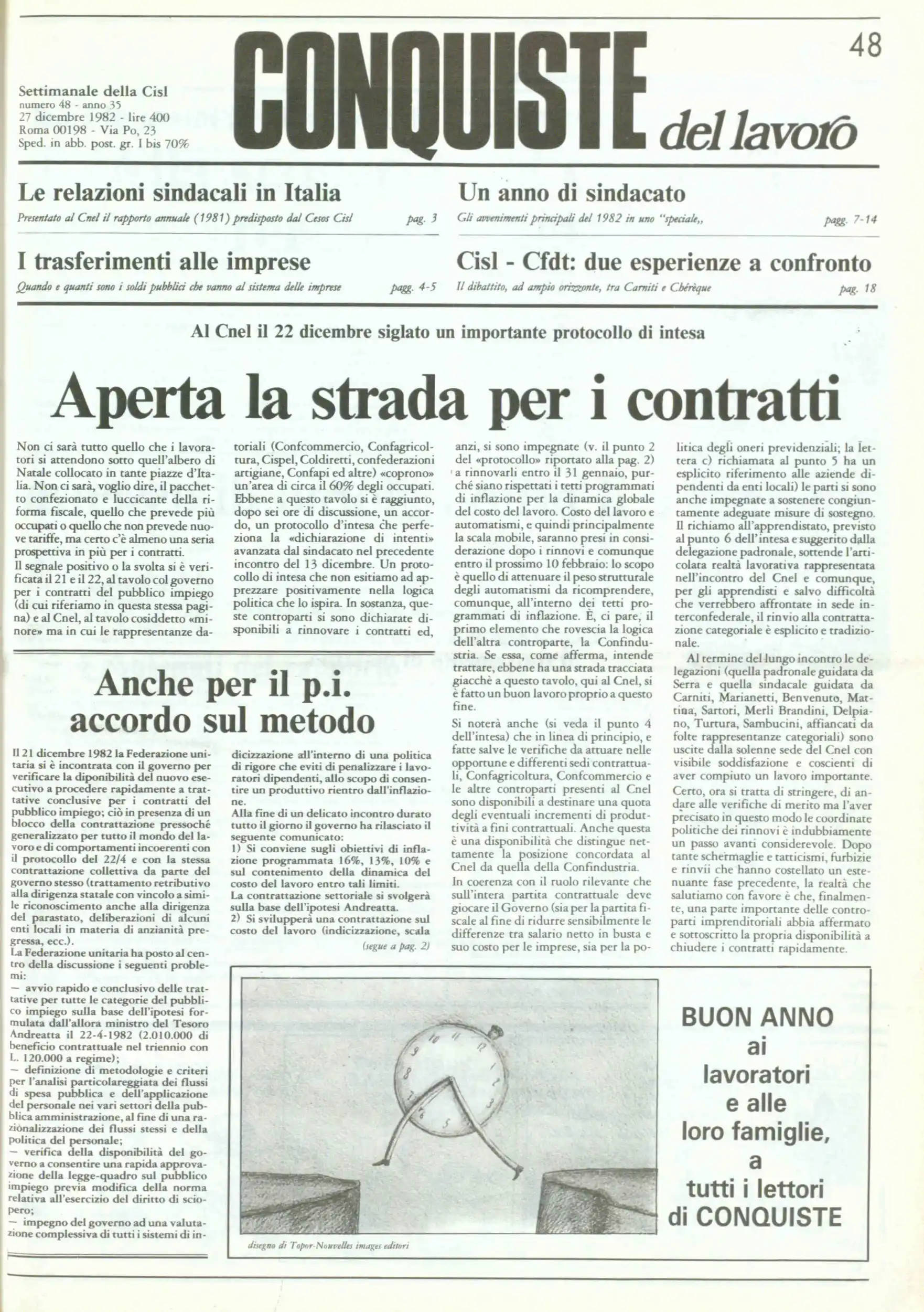 Conquiste del Lavoro del 27/12/1982 N. 48 Anno 35