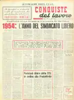 Conquiste del Lavoro del 25/12/1954 N. 50 Anno 7